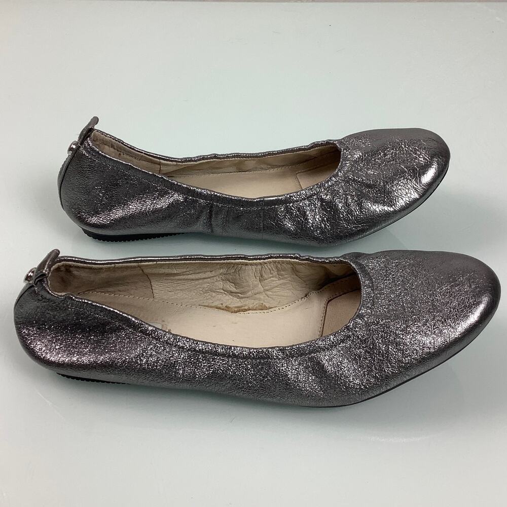 Alex Marie silver leather round toe ballerina flats size 7.5M EUC - Picture 11 of 11